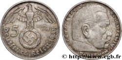 ALLEMAGNE 5 Reichsmark Maréchal Paul von Hindenburg 1938 Munich - D