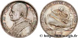 VATIKANSTAAT UND KIRCHENSTAAT 5 Lire Pie XI Saint Pierre sur une barque 1935