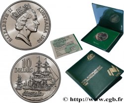 AUSTRALIE - ÉLISABETH II 10 Dollars First Fleet 1988