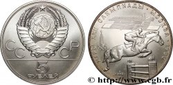 RUSSIE - URSS 5 Roubles Jeux Olympiques de Moscou, jumping équestre 1978 Léningrad