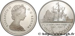 CANADA 1 Dollar 400e anniversaire de la découverte du détroit de Davis 1987