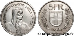 SUISSE 5 Francs Berger des alpes / bouclier suisse 1952 Berne - B