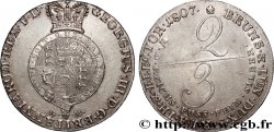 ALLEMAGNE - ROYAUME DE HANOVRE - GEORGES III D ANGLETERRE 2/3 Thaler  1807 Hanovre AU