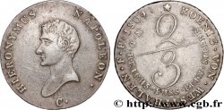 GERMANY - KINGDOM OF WESTPHALIA - JÉRÔME NAPOLÉON 2/3 Thaler, 1er type 1809 Clausthal XF