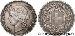 SUISSE 5 Francs Helvetia 1891 Berne