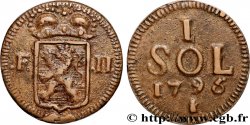 LUXEMBOURG - SIÈGE DE LUXEMBOURG 1 sol 1795  XF