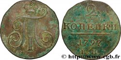RUSSIA 2 Kopecks Paul Ier 1797 Ekaterinbourg