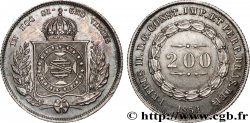 BRÉSIL - EMPIRE DU BRÉSIL - PIERRE II 200 Reis 1854
