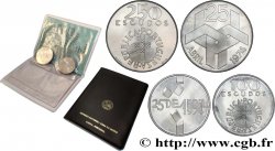 PORTUGAL Coffret 100 et 250 Escudos Révolution du 25 Avril 1974 1976-1977