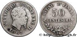 ITALIE 50 Centesimi Victor Emmanuel II 1863 Turin