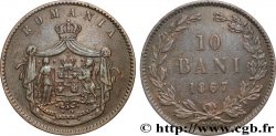 ROUMANIE 10 Bani armes 1867 Watt & Co
