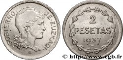 ESPAGNE - PAYS BASQUE 2 Pesetas Gouvernement d’Euskadi 1937 Bruxelles