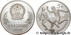 CHINA 5 Yuan Proof Coupe du Monde de Football 1986