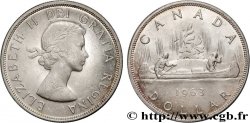 CANADA 1 Dollar Canoë avec indien 1963