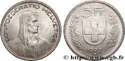 SWITZERLAND 5 Francs Berger 1923 Berne XF