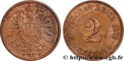 GERMANY 2 Pfennig aigle impérial 1873 Stuttgart AU