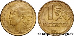 ESPAGNE 1 Peseta monnayage républicain 1937 Castellón de la Plana