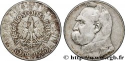 POLAND 5 Zlotych Joseph Pilsudski, 20e anniversaire de la fondation de la Ligue des fusiliers polonais 1936 Varsovie