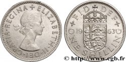 ROYAUME-UNI 1 Shilling Elisabeth II ‘English Reverse’ 1963 Londres