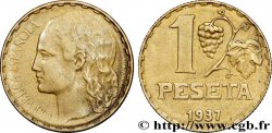ESPAGNE 1 Peseta monnayage républicain 1937 Castellón de la Plana