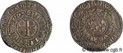 CHARLES VI THE MAD OR THE WELL-BELOVED Gros aux lis sous une couronne ou grosus turonus 3/11/1413 Tournai