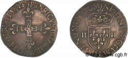 HENRI III Quart d écu, croix de face 1584 La Rochelle
