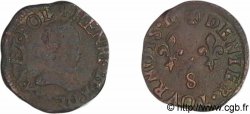 HENRI III Denier tournois, type de Troyes n.d. Troyes