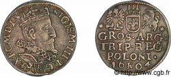 POLAND - SIGISMOND III VASA Trois groschen ou trojak koronny 1604 Cracovie