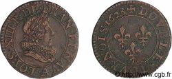 LOUIS XIII LE JUSTE Double tournois, (13e portrait) 1628 Paris