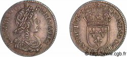 LOUIS XIV THE SUN KING Douzième d écu à la mèche longue 1660 Limoges