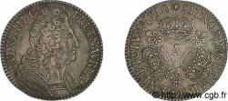 LOUIS XIV THE SUN KING Demi-écu aux trois couronnes 1710 Paris