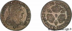 LOUIS XIV THE SUN KING Dixième d écu aux trois couronnes 1710 Rennes