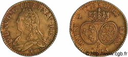 LOUIS XV DIT LE BIEN AIMÉ Louis d or aux écus ovales, buste habillé 1735 Rennes