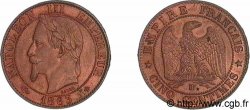 Cinq centimes Napoléon III tête laurée 1863 Strasbourg F.117/9