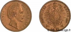 ALLEMAGNE - ROYAUME DE BAVIÈRE - LOUIS II 20 marks or, 1er type 1873 Münich