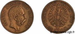 ALLEMAGNE - ROYAUME DE SAXE - ALBERT 20 marks or, 2e type 1876 Dresde