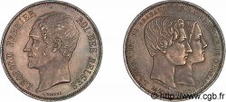 BELGIQUE - ROYAUME DE BELGIQUE - LÉOPOLD Ier 5 francs, mariage du duc de Brabant 1853 Bruxelles SUP