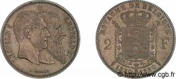BELGIQUE - ROYAUME DE BELGIQUE - LÉOPOLD II 2 francs, Cinquantenaire du Royaume (1830-1880) 1880 Bruxelles