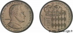 MONACO - PRINCIPAUTÉ DE MONACO - RAINIER III Essai de 1 franc 1960 Paris