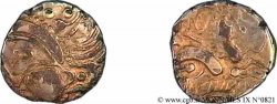 GALLIA - AULERCI EBUROVICES (Regione d Evreux) Hémistatère au sanglier (fourré, bronze doré)