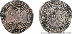 FRANÇOIS IER LE RESTAURATEUR DES LETTRES Teston, 13e type c. 1529-1531 Lyon
