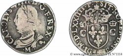 CHARLES IX Demi-teston, 10e type 1574 (MDLXXIIII) Toulouse