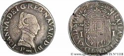 NAVARRE-BEARN - JEANNE OF ALBRET Teston