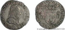 HENRI III Teston 3e type, col fraisé 1575 Poitiers