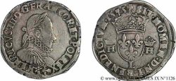 HENRI III Teston 3e type, col fraisé 1575 Bayonne