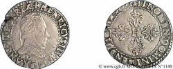 HENRY III Quart de franc au col plat 1579 Saint-Lô
