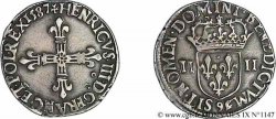 HENRI III Quart d écu, croix de face 1587 Rennes