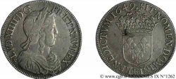 LOUIS XIV THE SUN KING Demi-écu à la mèche longue 1649 Angers