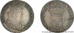 LOUIS XIV THE SUN KING Écu au buste juvénile, 2e type 1670 Rennes