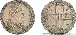 RUSSIE - PIERRE Ier LE GRAND Rouble, groupe II 1724 Moscou